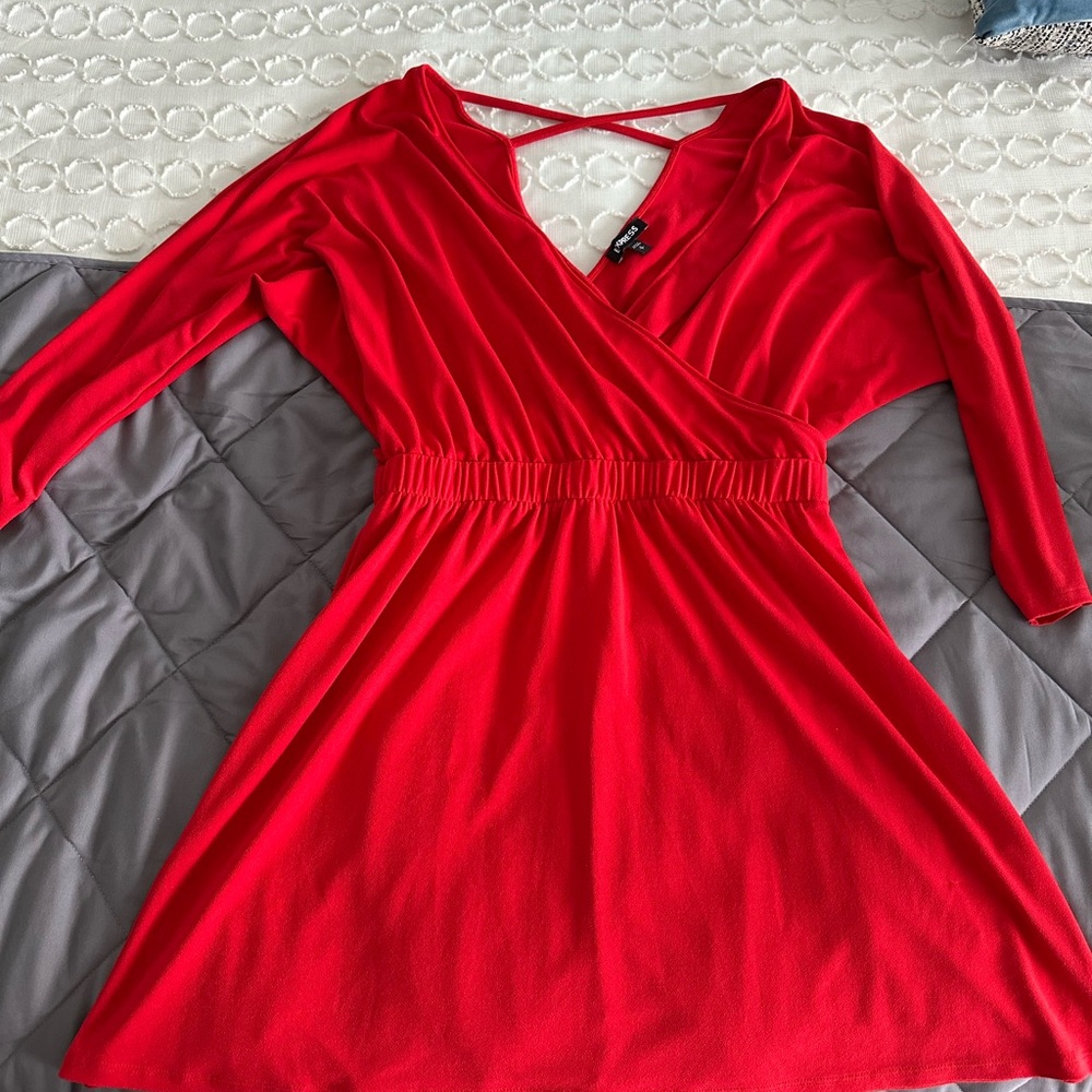 Express Vibrant Red Dress